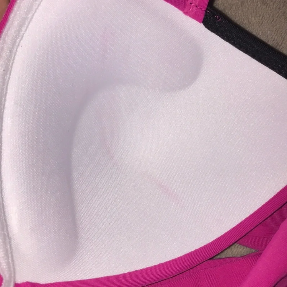 Color block cross halter push up bikini two piece swimsuit - Picture 3 of 9